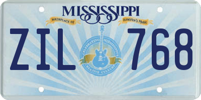 MS license plate ZIL768