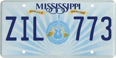 MS license plate ZIL773