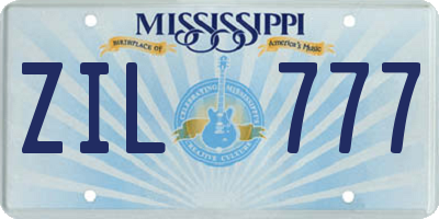 MS license plate ZIL777