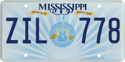 MS license plate ZIL778