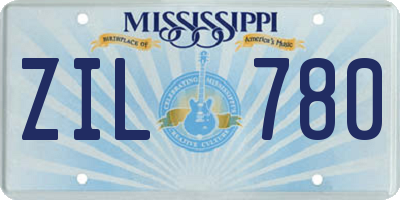 MS license plate ZIL780