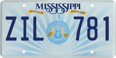 MS license plate ZIL781