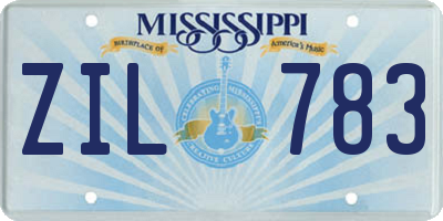 MS license plate ZIL783