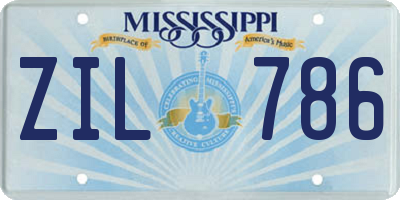 MS license plate ZIL786