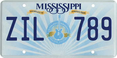 MS license plate ZIL789