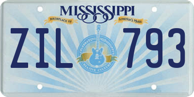 MS license plate ZIL793
