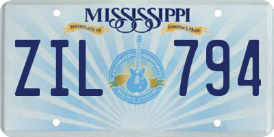 MS license plate ZIL794