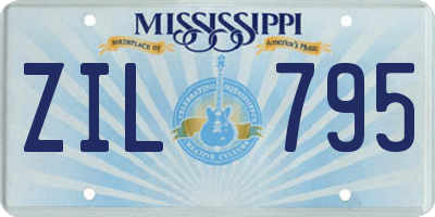 MS license plate ZIL795