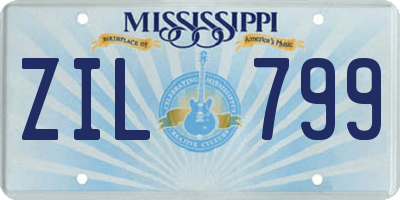 MS license plate ZIL799