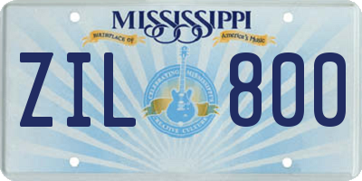 MS license plate ZIL800