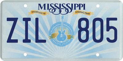 MS license plate ZIL805