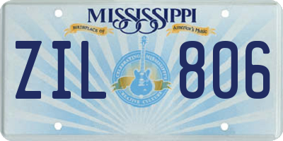 MS license plate ZIL806