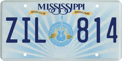 MS license plate ZIL814
