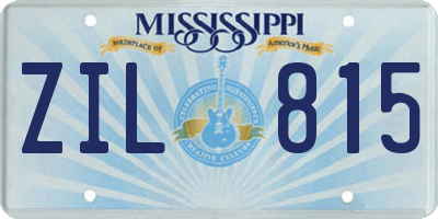 MS license plate ZIL815