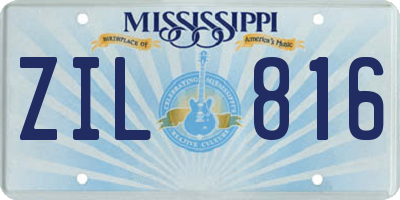 MS license plate ZIL816