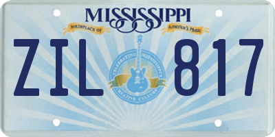 MS license plate ZIL817