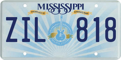 MS license plate ZIL818