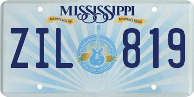 MS license plate ZIL819
