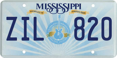 MS license plate ZIL820
