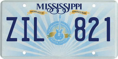 MS license plate ZIL821