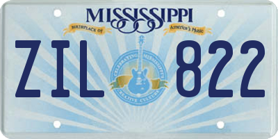 MS license plate ZIL822