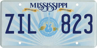 MS license plate ZIL823