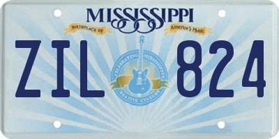 MS license plate ZIL824