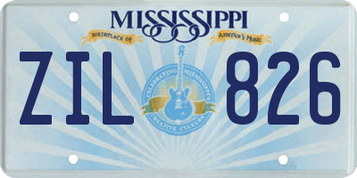 MS license plate ZIL826