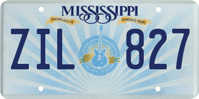 MS license plate ZIL827