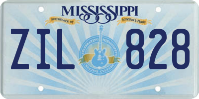 MS license plate ZIL828