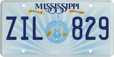 MS license plate ZIL829