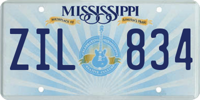 MS license plate ZIL834