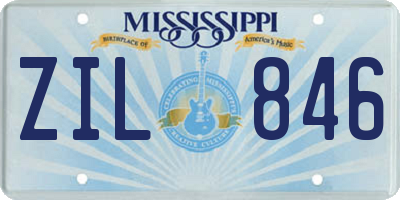 MS license plate ZIL846
