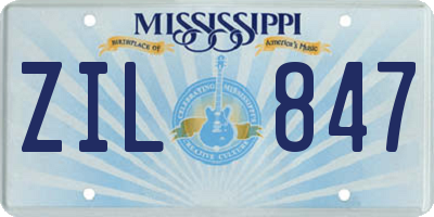 MS license plate ZIL847
