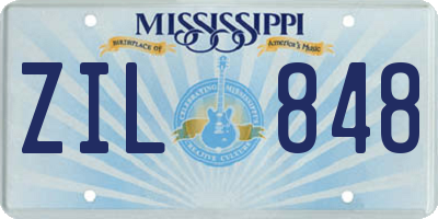 MS license plate ZIL848