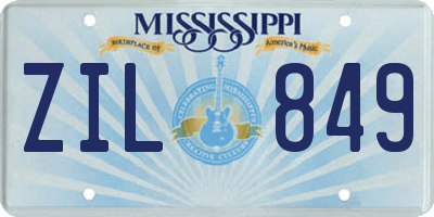 MS license plate ZIL849