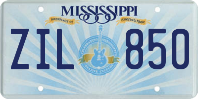 MS license plate ZIL850