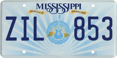 MS license plate ZIL853