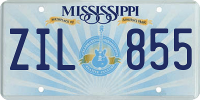 MS license plate ZIL855