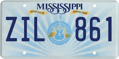 MS license plate ZIL861