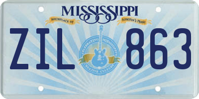 MS license plate ZIL863