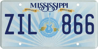 MS license plate ZIL866