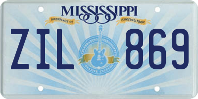 MS license plate ZIL869