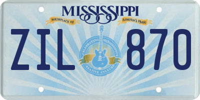 MS license plate ZIL870