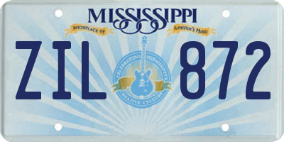 MS license plate ZIL872