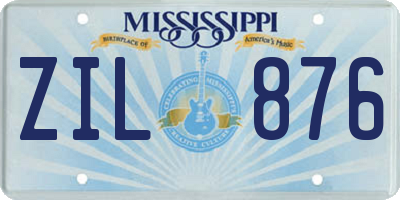 MS license plate ZIL876