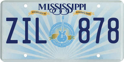 MS license plate ZIL878