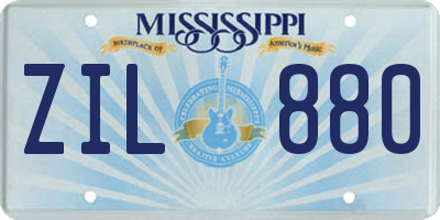 MS license plate ZIL880