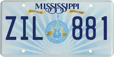 MS license plate ZIL881