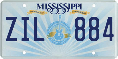 MS license plate ZIL884